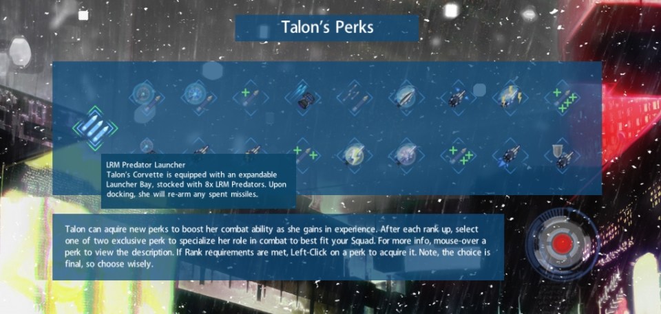 Talon Perks